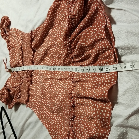 NWOT SUMMER BREEZE LIGHT WEIGHT OFF THE SHOULDER SMOCKED  RUFFLE DRESS WESTERN - Picture 8 of 8